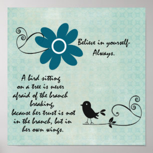 Inspirational Trust Your Own Wings Quote Poster