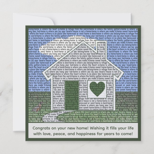 Inspirational Typography and Congrats for New Home (Front)