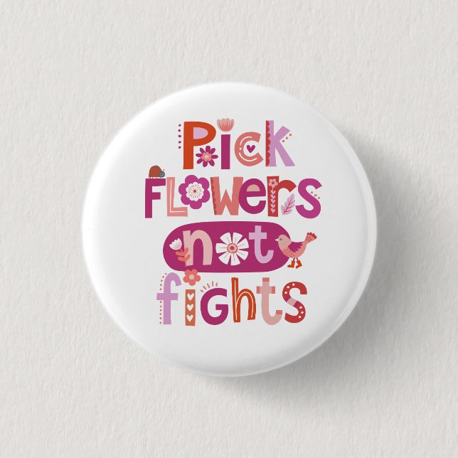 Inspirational Typography Quote 1 Inch Round Button (Front)