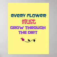 Inspirational Typography Quote with Flower Drawing