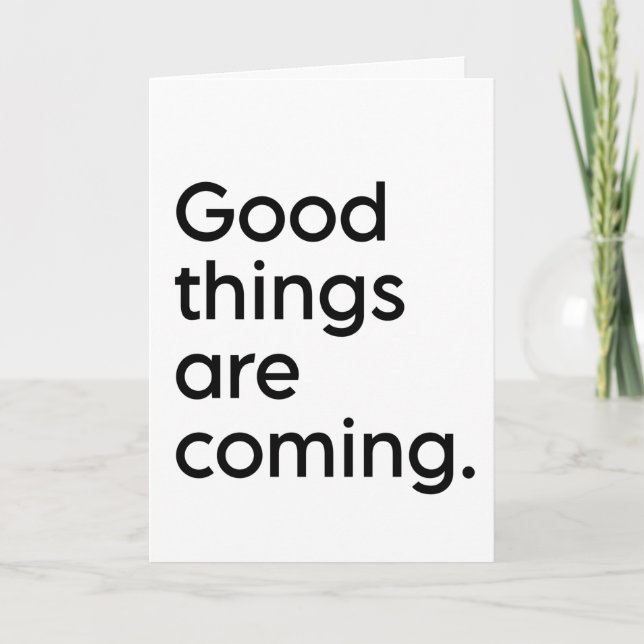 Inspirational Uplifting Positivity Quote Modern Card (Front)
