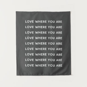 Inspirational Uplifting Word Typography Black Tapestry