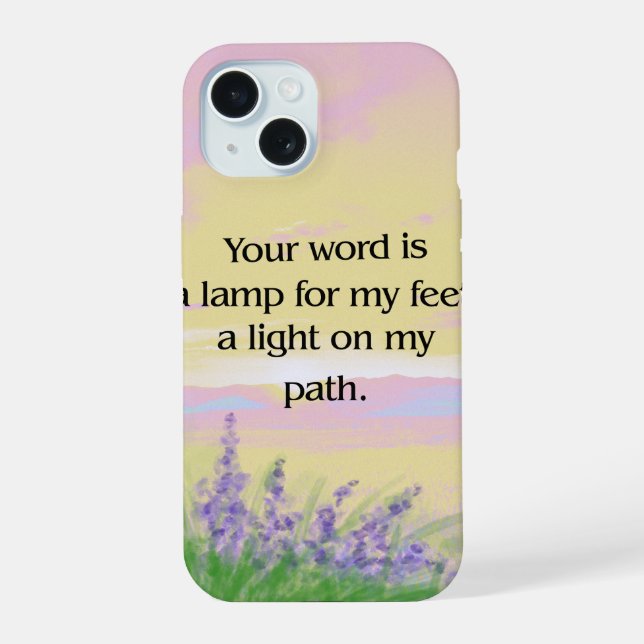'Inspirational Verse' iPhone 15 Case (Back)