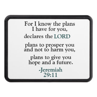 Inspirational Verse Jeremiah 29:11 Trailer Hitch Cover
