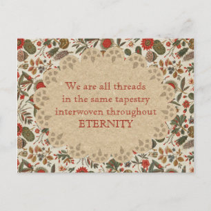 Inspirational Vintage Botanical Tapestry Postcard