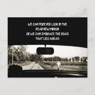 iNSPIRATIONAL VINTAGE PHOTO CAR REARVIEW MIRROR Postcard