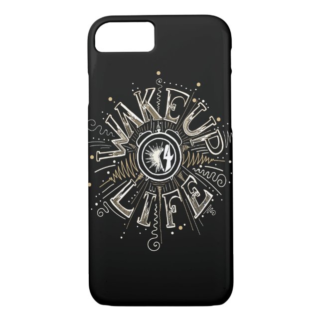 Inspirational WAKE UP 4 LIFE quote illustration Case-Mate iPhone Case (Back)