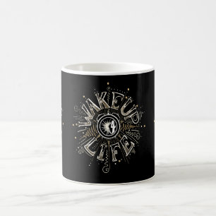 Inspirational WAKE UP 4 LIFE quote illustration Coffee Mug