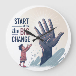 Inspirational wall art Motivational Quote Poster Large Clock