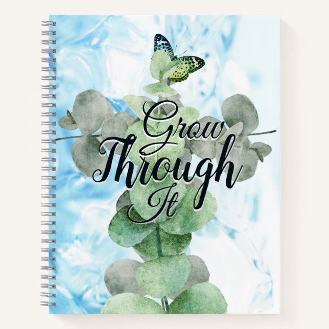 Inspirational Watercolor Botanical Garden Notebook (Front)