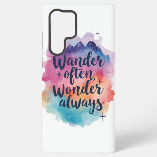 Inspirational Watercolor Wanderlust Message Samsung Galaxy Case