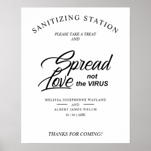 Inspirational Wedding Sanitizing Hand Gel Station Poster