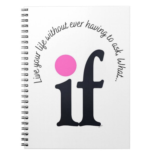 Inspirational 'What if' Notepad Notebook (Front)