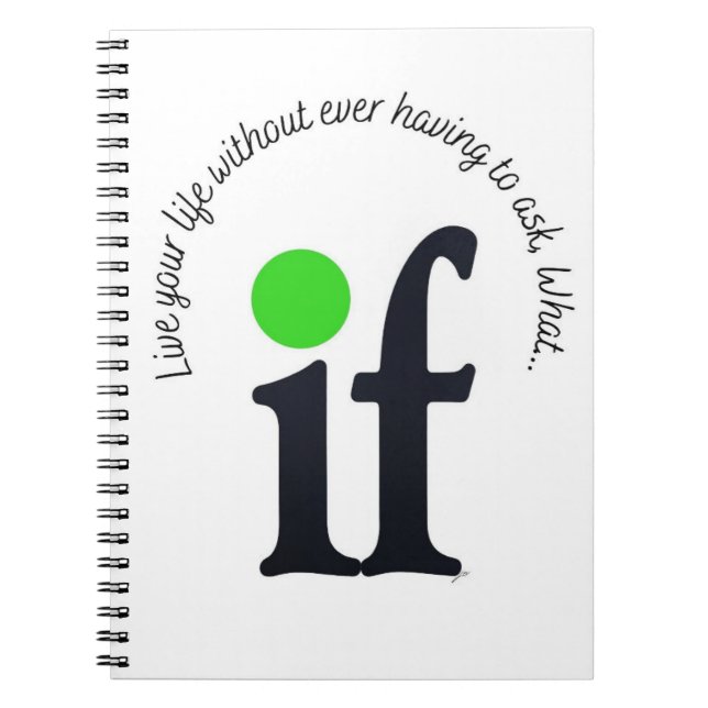 Inspirational 'What if' Notepad Notebook (Front)