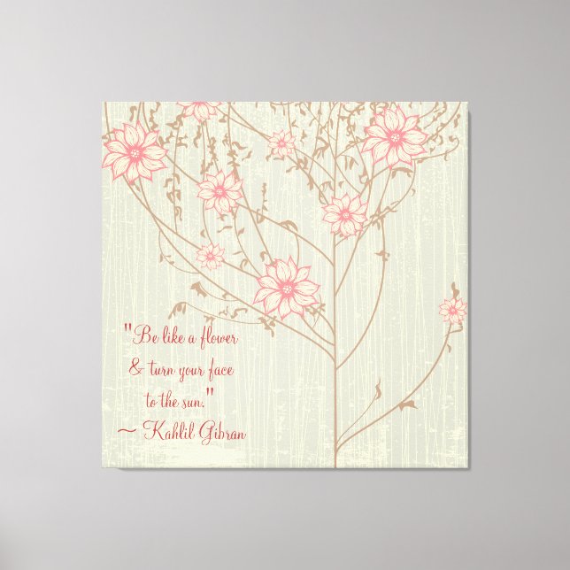 Inspirational Wild Flower Wrapped Canvas (Front)