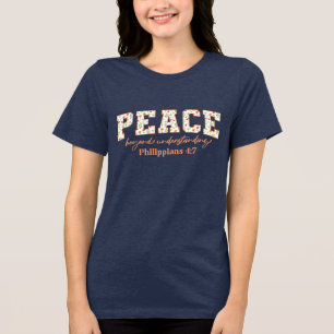 Inspirational Wildflower Bible Verse Tri-Blend Shirt