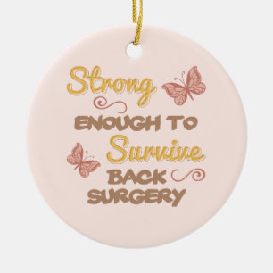 Inspirational Women’s Back Surgery Ceramic Ornament