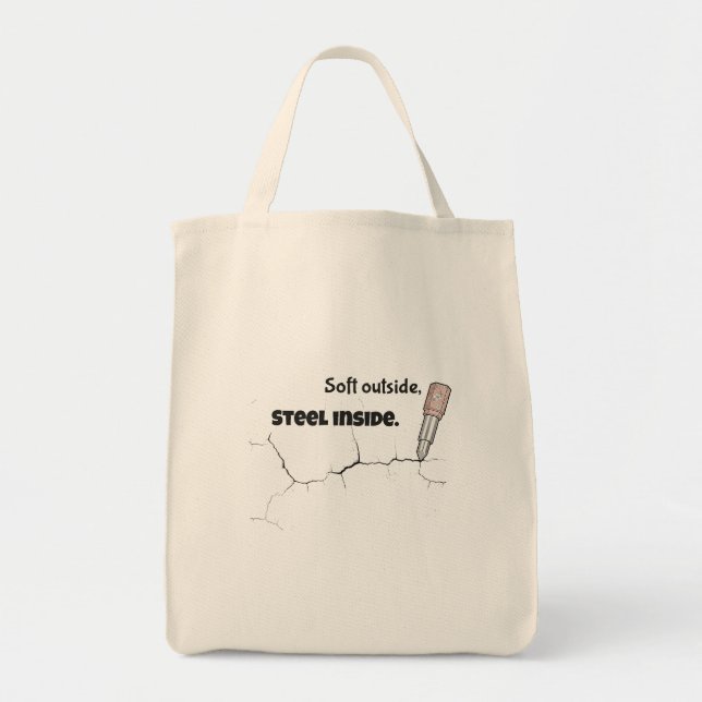 Inspirational Women Tote Bag - Strength Quote  (Front)