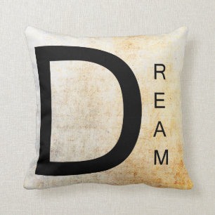 Inspirational Word Art- Dream Throw Pillow