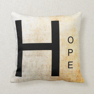 Inspirational Word Art- Hope Throw Pillow