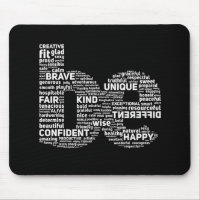 Inspirational Word Art Mouse Pad