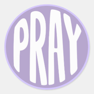 Inspirational word art Pray sticker