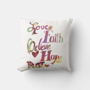 Inspirational Word Collage Pillow