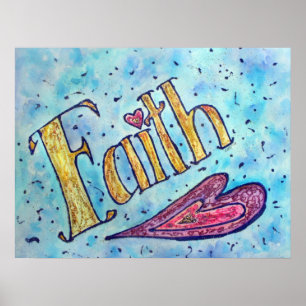 Inspirational Word "Faith" Poster