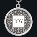 Inspirational Word - JOY Pendant<br><div class="desc">Wear a word pendant with the inspirational word JOY to motivate and inspire yourself or give it as a unique and memorable gift for your family and friends.The message necklace with the original designs combine inspiration with beauty . You can also customize the sterling silver pendant with your favourite inspirational...</div>