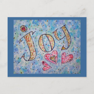 Inspirational Word "Joy" Postcard