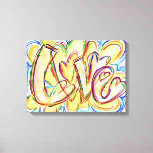Inspirational Word Love Art Canvas Print