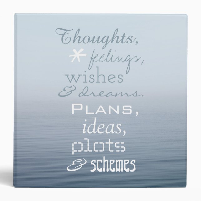 Inspirational Word Poem Binder (Front)