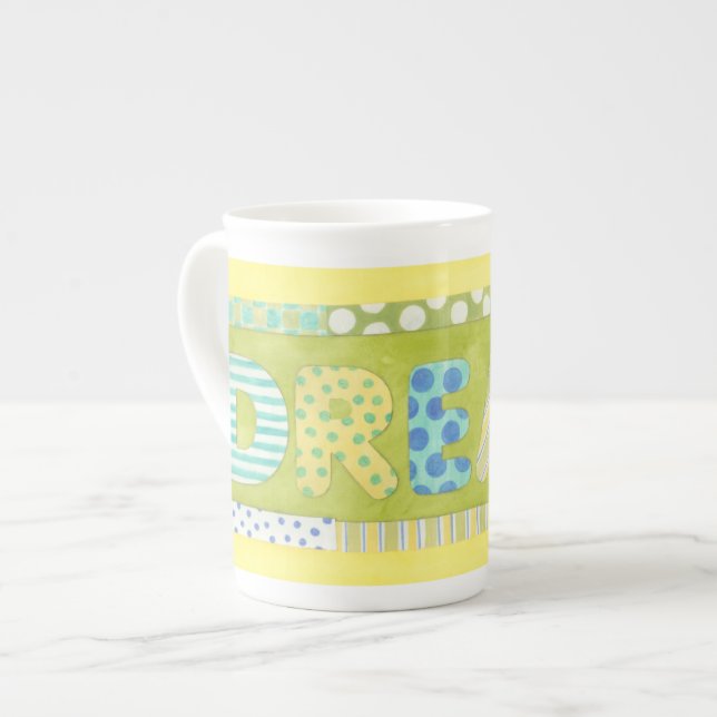 Inspirational Words by Megan Meagher | Dream Bone China Mug (Front Left)