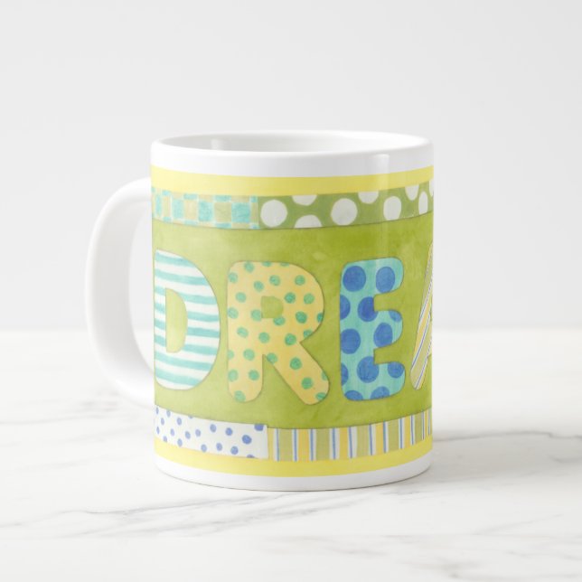 Inspirational Words by Megan Meagher | Dream Large Coffee Mug (Front Left)
