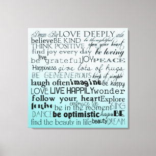 Inspirational Words Canvas Print