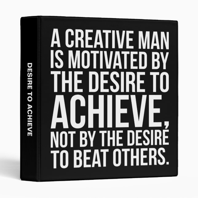 Inspirational Words - Desire To Achieve Binder (Front/Spine)