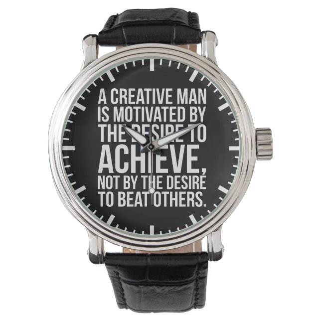 Inspirational Words - Desire To Achieve Watch (Front)
