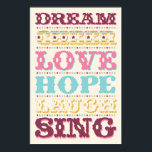 Inspirational Words/ Dream/ Love/ Hope Poster<br><div class="desc">Inspirational Words!</div>