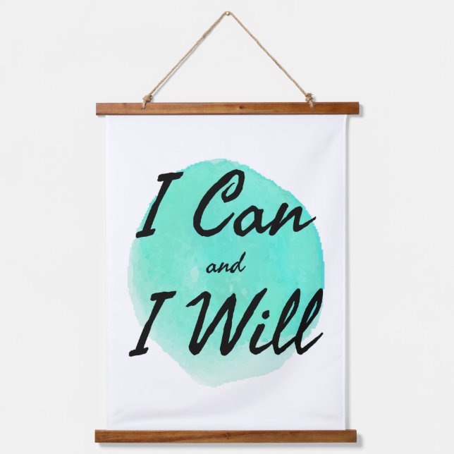 inspirational words for work and success  hanging tapestry (Front)