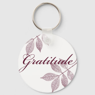 Inspirational Words Gratitude Keychain