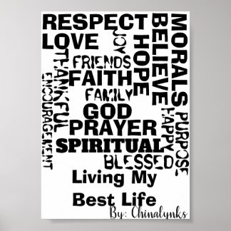 INSPIRATIONAL WORDS  On CANVAS Poster