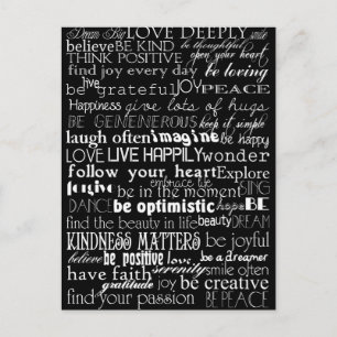Inspirational Words Postcard