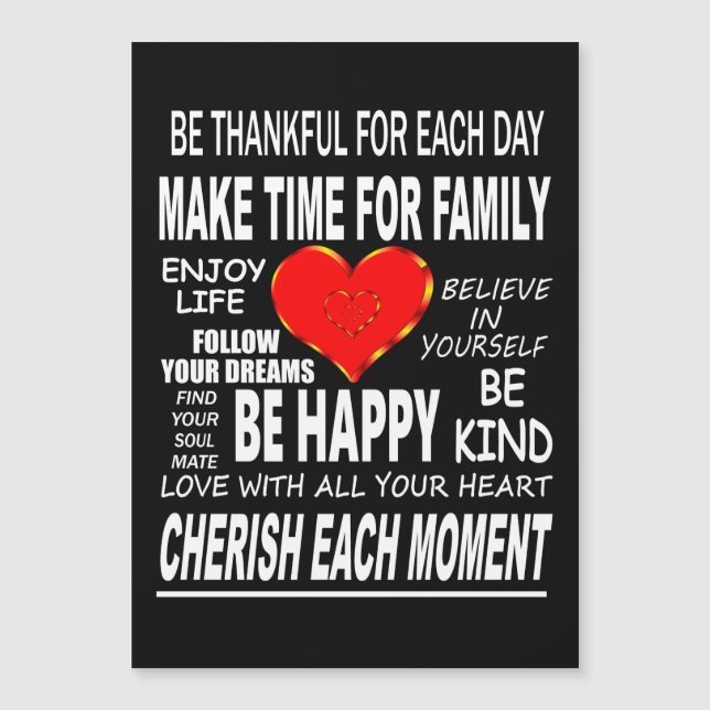 Inspirational Words To Live By (Front)