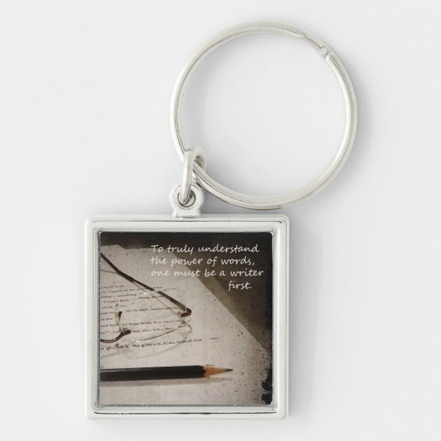 Inspirational Writer Keychain (Front)