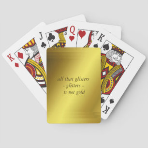 Inspirational Yellow Golden Gradient  Playing Cards