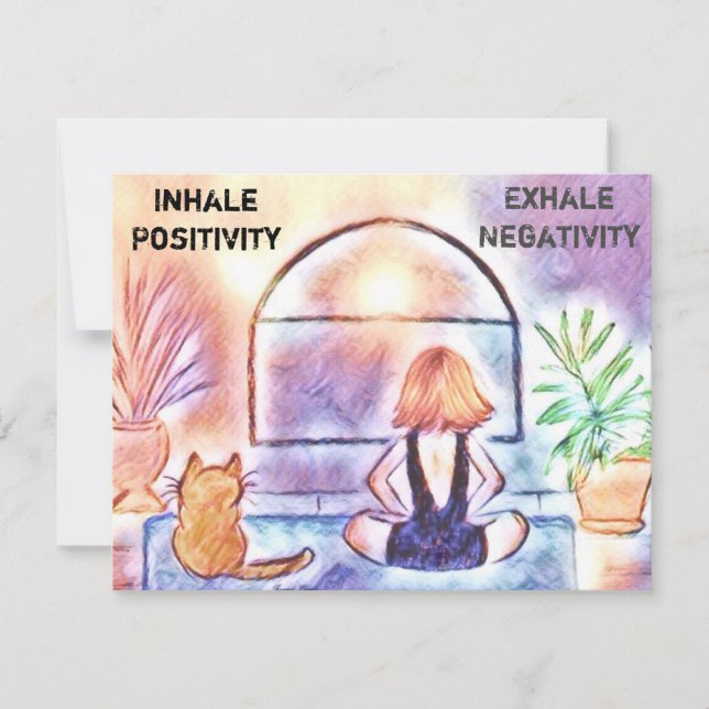 Inspirational Yoga Greeting Card Personalize it (Front)