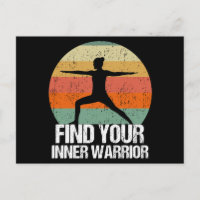 Inspirational Yoga Warrior Sunset Quote