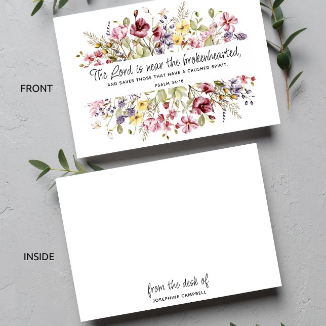 Inspirationnel Floral Monogramme Écriture Psaume (Créateur téléchargé)