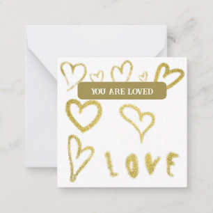 *~  Inspire AP62 Kindness gold LOVED Note Card