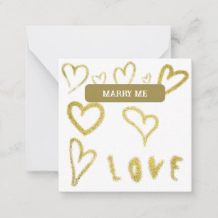 *~ Inspire AP62 Kindness gold MARRY ME Note Card